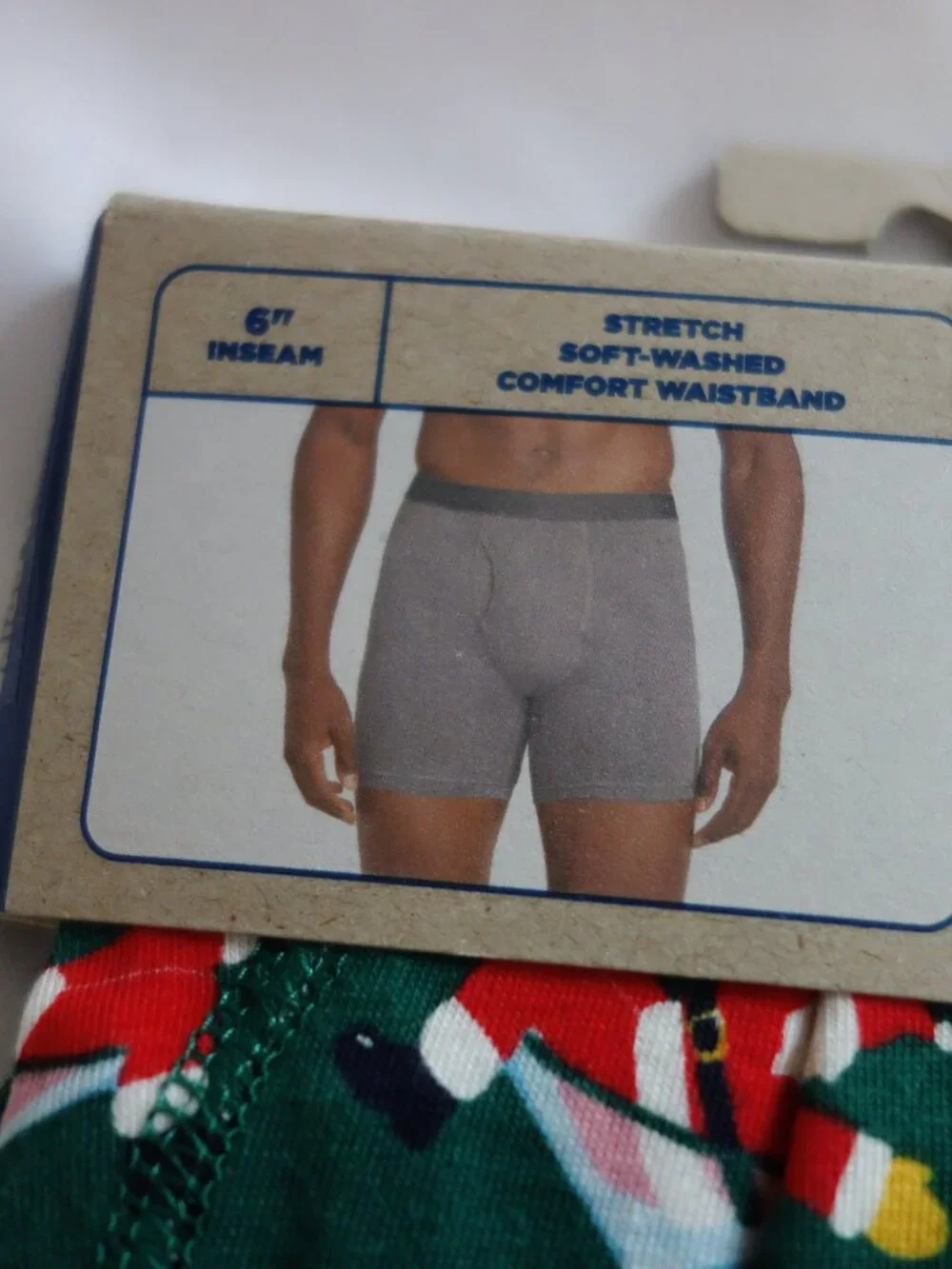 Old Navy Men's Soft-Washed Boxer Briefs -- 6 inch inseam (L) Santa Green NWT!